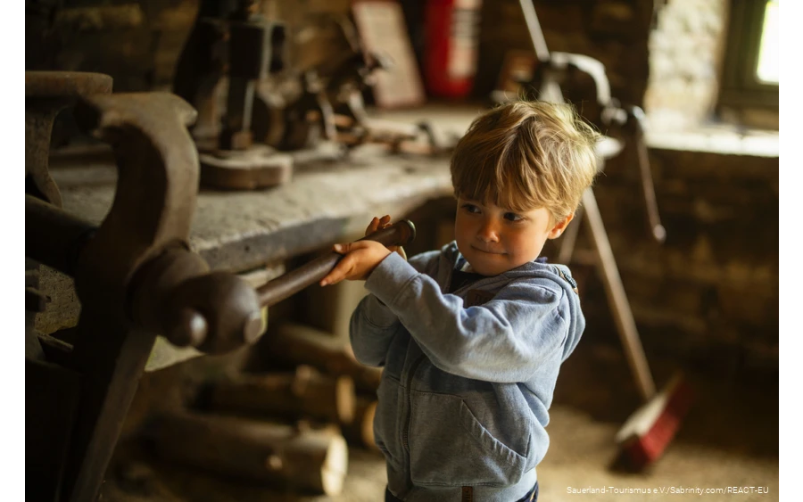 Child playing on a scraper