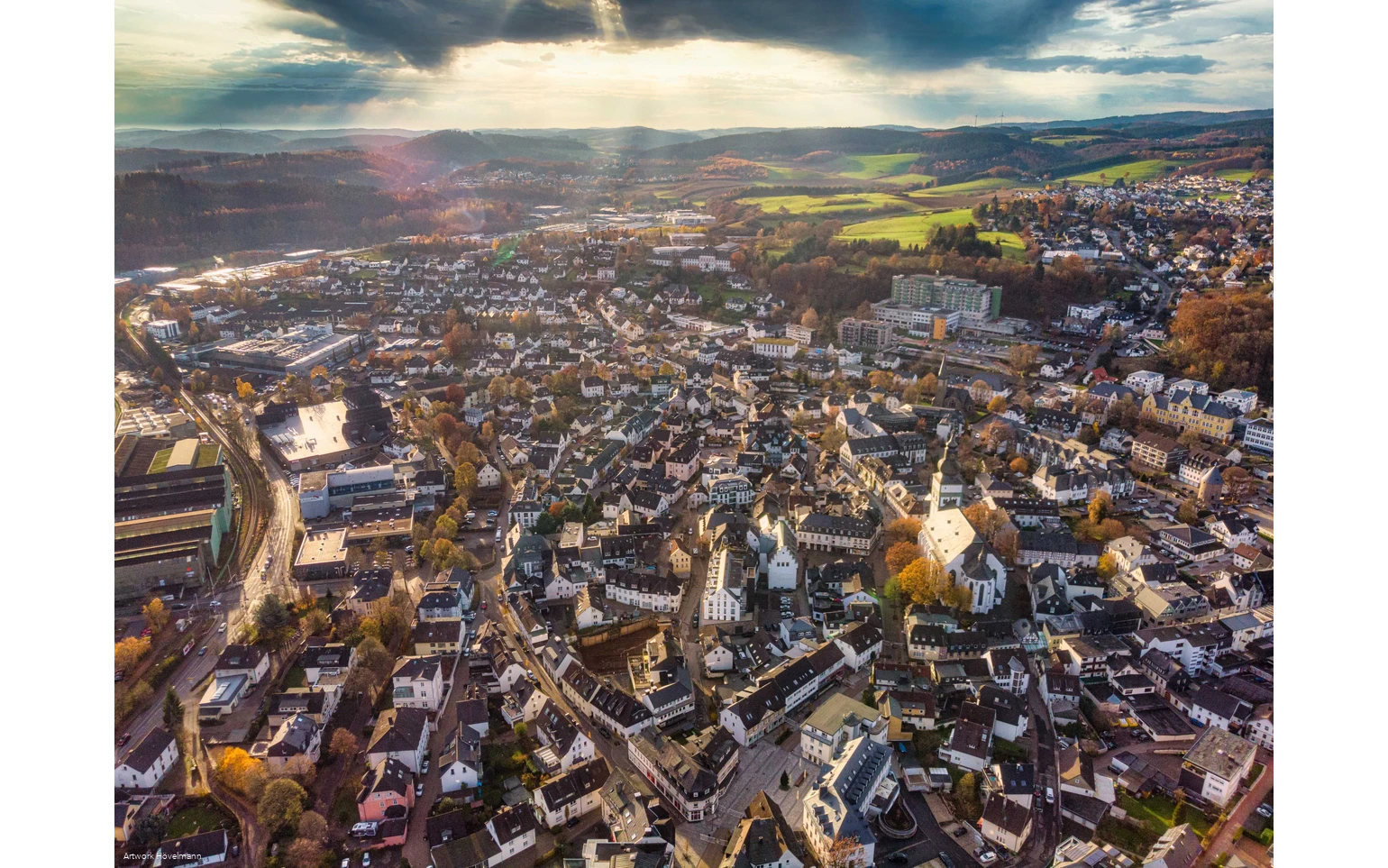 Luchtfoto van Attendorn