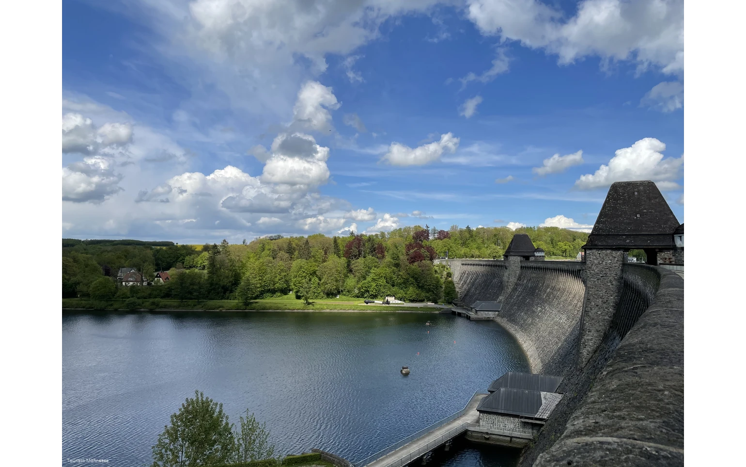 The imposing Möhne dam wall