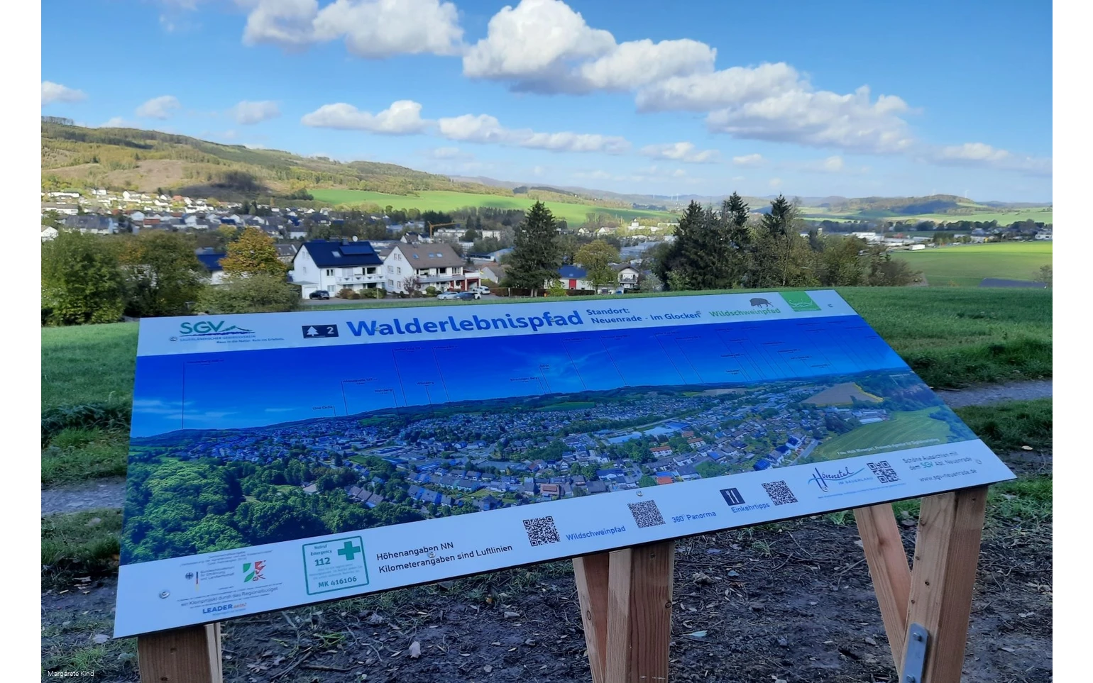 Panoramatafel am Wildschweinweg