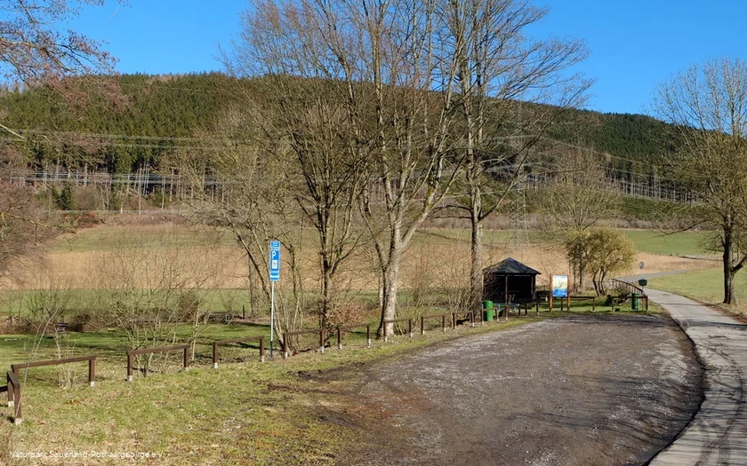 Blick auf den Wanderparkplatz Rammstall