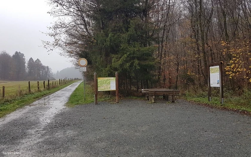 Der Wanderparkplatz Kohlwedertal bei Meschede