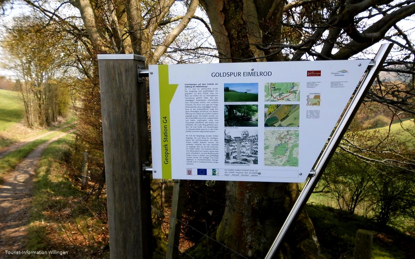 Geoparkstation G4 an der Goldspur Eimelrod