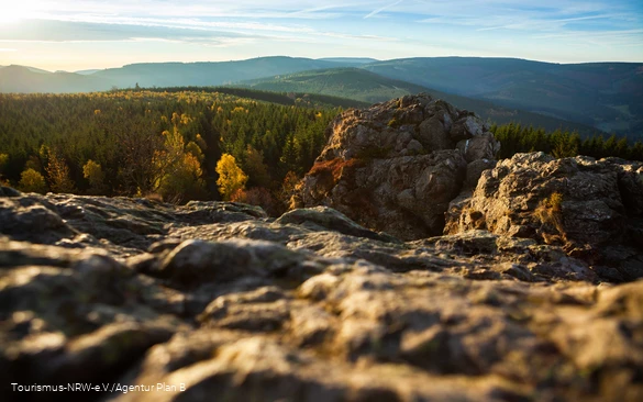 Weitblick von den Bruchhauser Steinen aus.