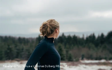 Woman gazing into the distance