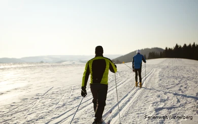 Langlaufen op goed geprepareerde loipes in Winterberg.