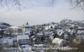 Blick auf Bad Fredeburg im Schnee.