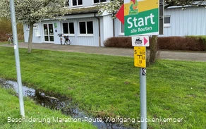 Beschilderung Marathon-Route