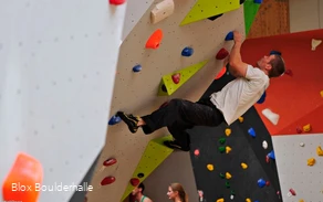 Beim Bouldern