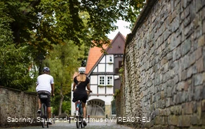 Radfaher im Soester Stadtkern Radfaher im Soester Stadtkern