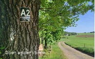 Der Wanderweg A2 führt zum Rastplatz
