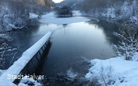 Die Teiche am Wegesrand im Winter