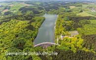 Luftbild der Talsperre