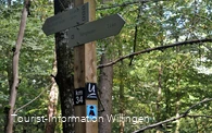 Wegweiser Uplandsteig und Vulkanpfad Welleringhausen