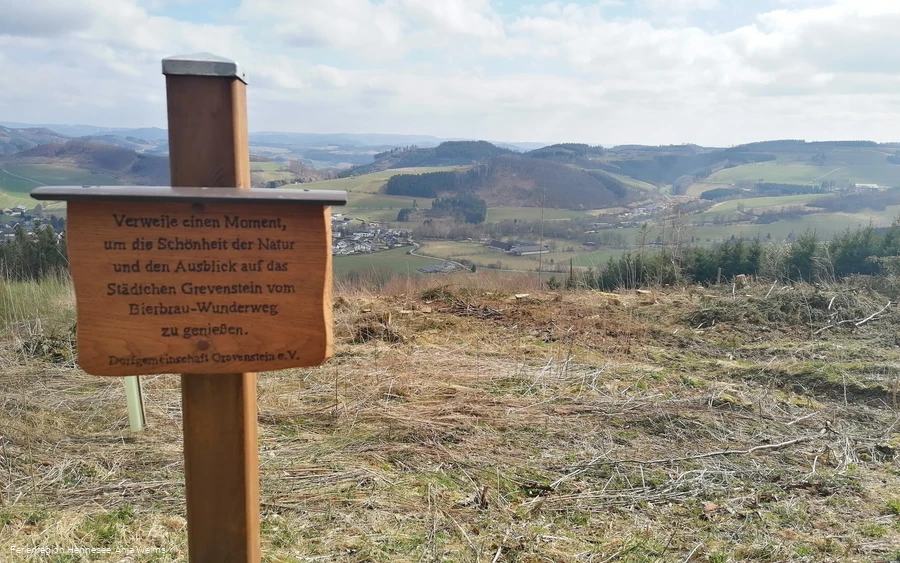 Aussicht am BierbrauWunderweg Grevenstein