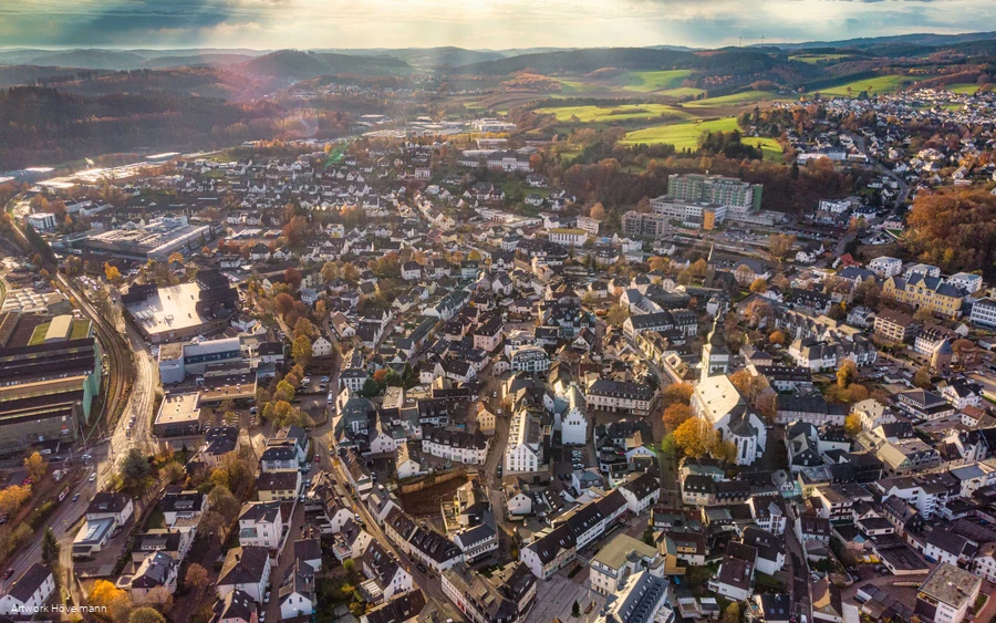 Aerial view of Attendorn
