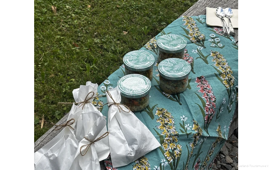 Genusswanderung mit Eva Hennes Genusswanderung mit Eva Hennes in den Saalhausener Wäldern