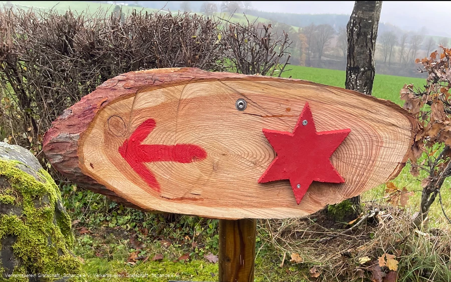 Wanderzeichen des Grafschafter Weihnachtswegs