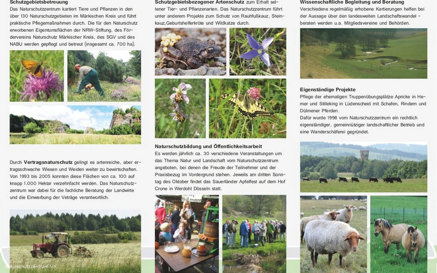 Flyer Naturschutzzentrum Märkischer Kreis
