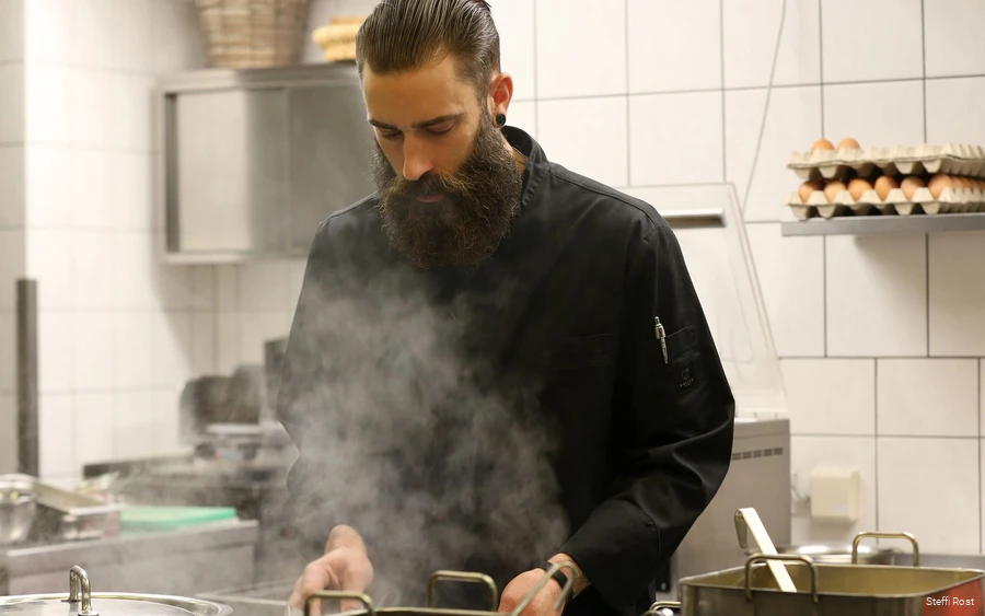 Kitchen-Daniel-Brown Chef Daniel Braun in action.