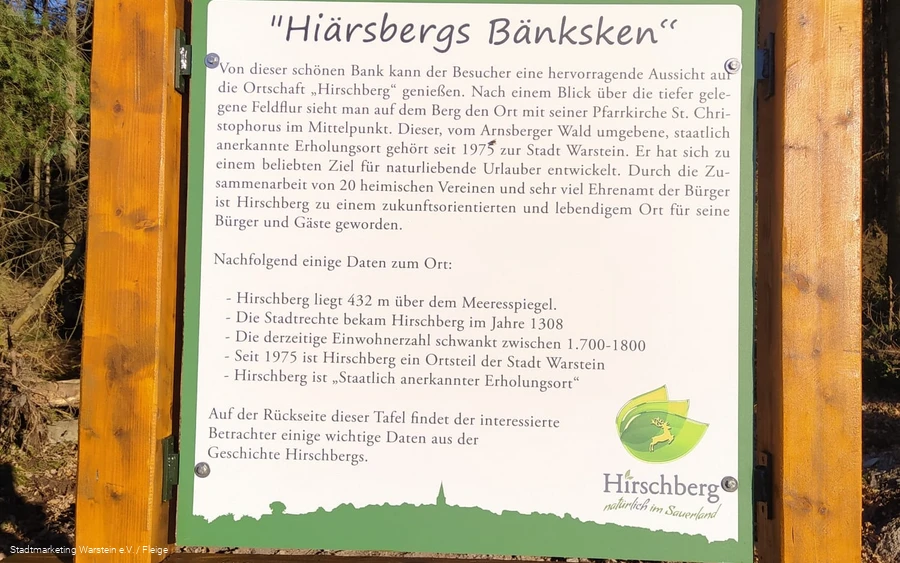 Schild an der XXL Bank Hirschberg