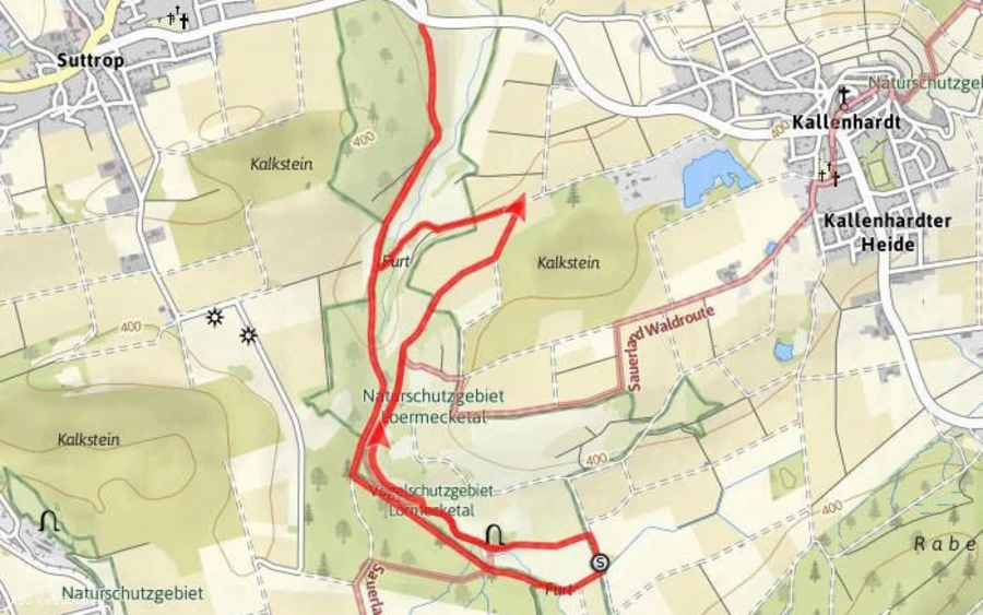 Wanderplan durch das NSG LÖrmecketal