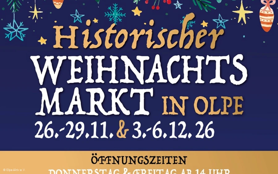 Plakat Historischer Weihnachtsmarkt Olpe 2026 Plakat Historischer Weihnachtsmarkt Olpe 2026