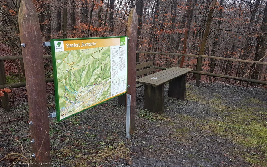Wandertafel Wanderparkplatz Buchplette Eversberg