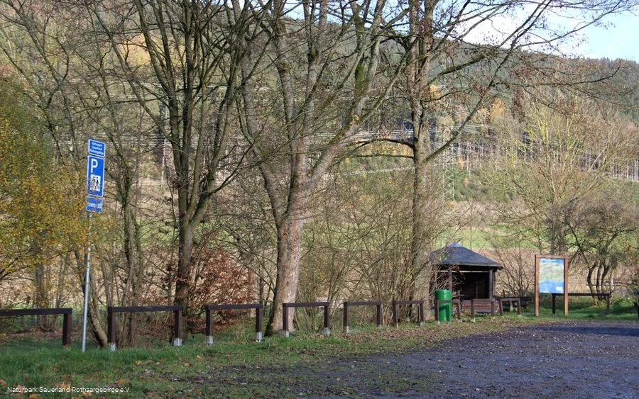 Blick auf den Wanderparkplatz Rammstall