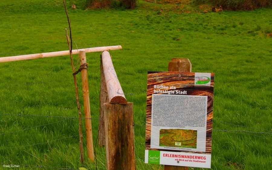 Blick auf die Johanneskirche mit Stadtmauer