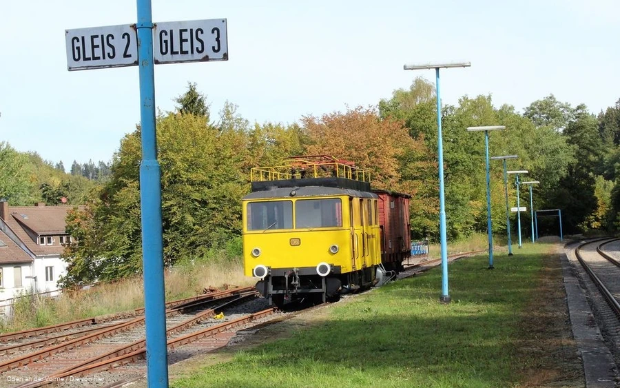 Das Umfeld des Bahnhofs in Oberbrügge Das Umfeld des Bahnhofs in Oberbrügge