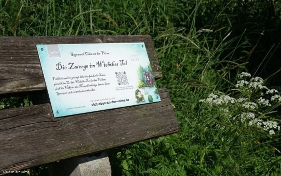 Sagenplakette Zwerge im Wiebcher Tal