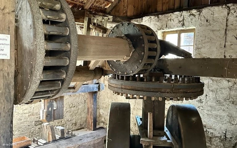 Kollergang mit Mahlsteinen_Brenscheider Ölmühle