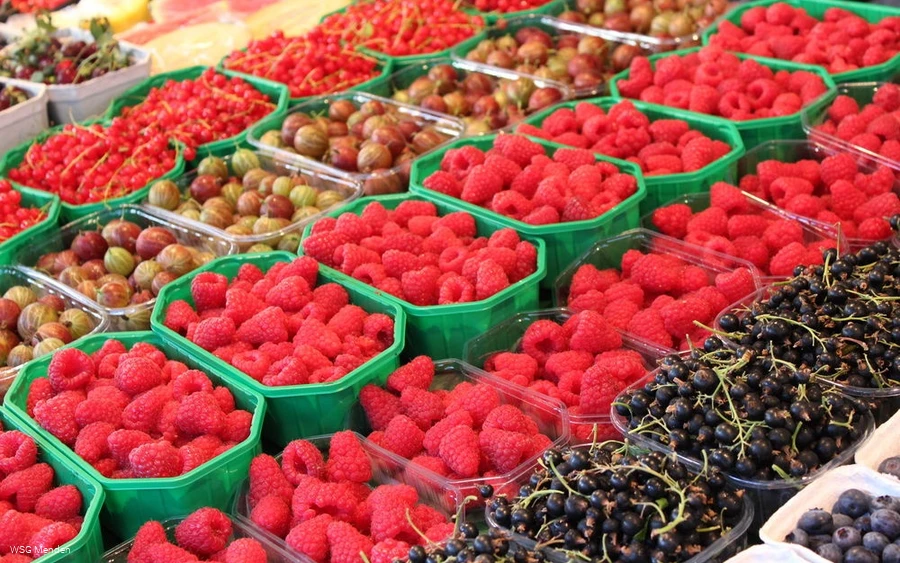 Frische Produkte auf dem Mendener Wochenmarkt