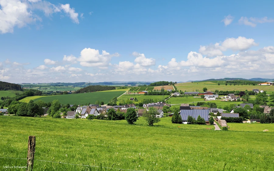 Blick auf Werpe und das Hawerland