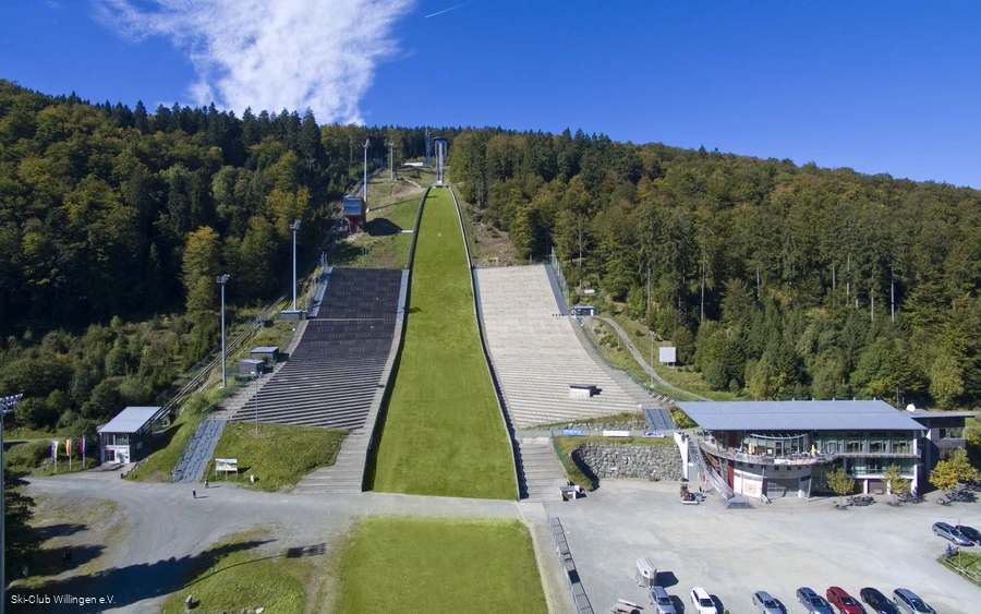 Muehlenkopfschanze Willingen im Sommer Muehlenkopfschanze Willingen im Sommer