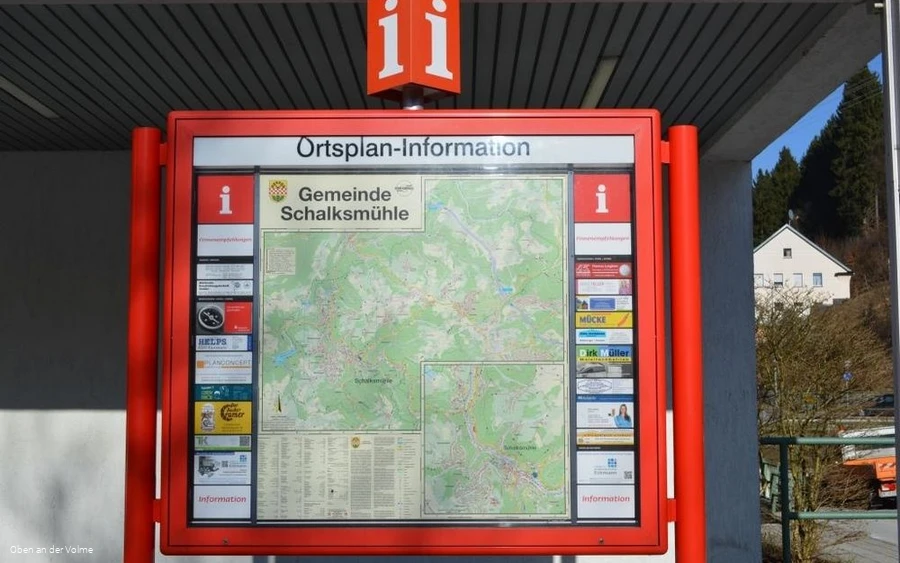 Infopunkt und Ortsübersicht