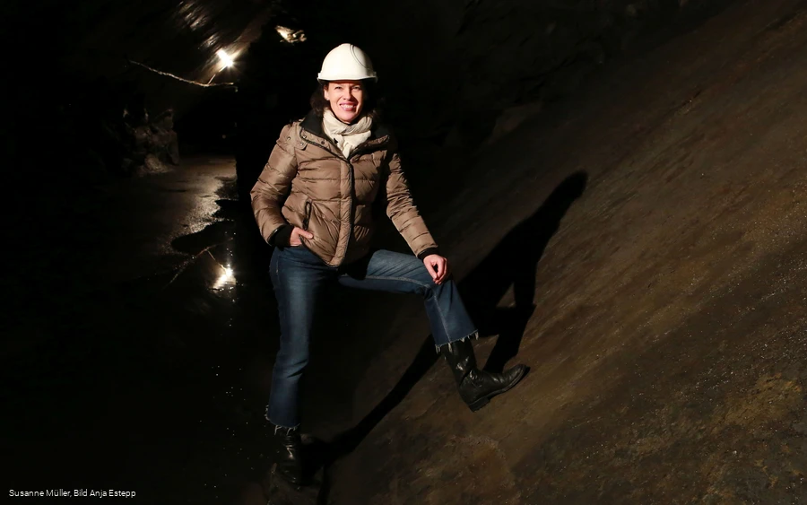 Susanne Müller im Bergwerk, Glück Auf Meditation