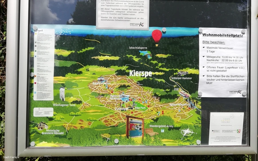 Infokasten mit Übersichtskarte