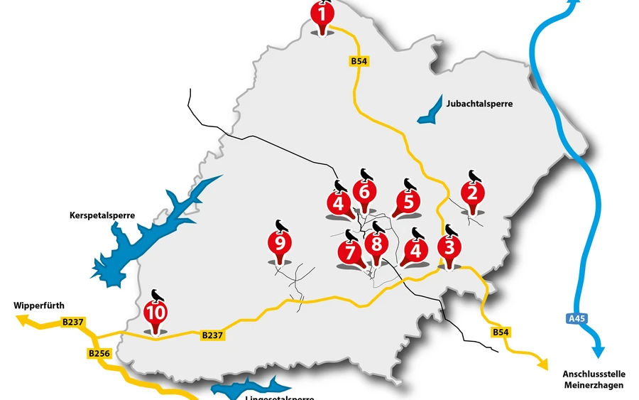 Lauschpunkte - Übersichtskarte