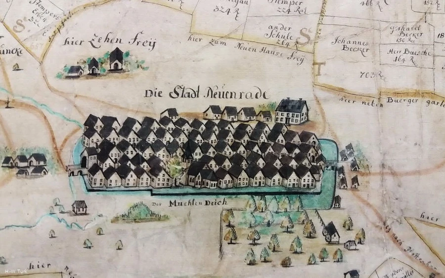 Stadtmuseum Neuenrade - Zehntkarte von 1772 Stadtmuseum Neuenrade - Zehntkarte von 1772