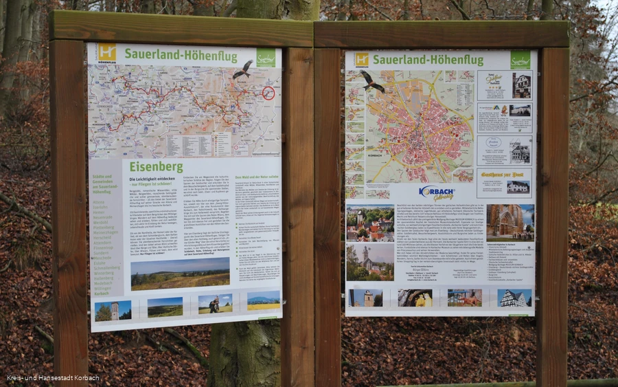 Wandertafeln am Wanderparkplatz Eisenberg