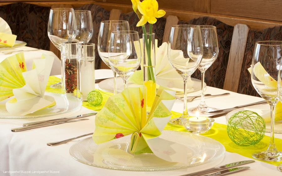Gedeckter Tisch im Landgasthof Rüppel