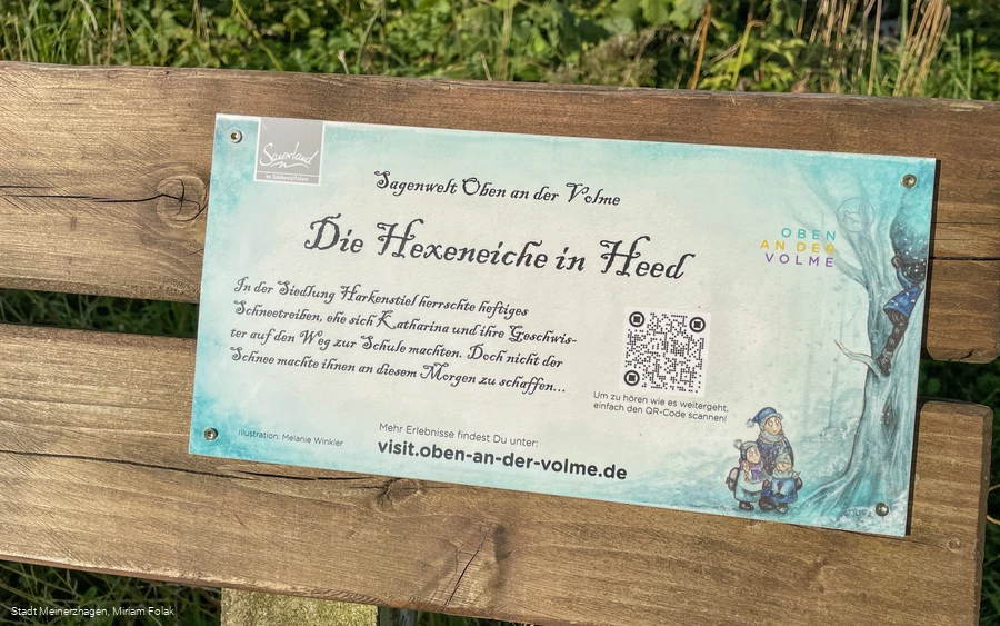 Sagenplakette an der Hexeneiche