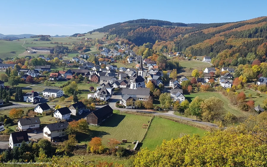 Ausblick vom Kreuzberg in Medebach-Düdinghausen