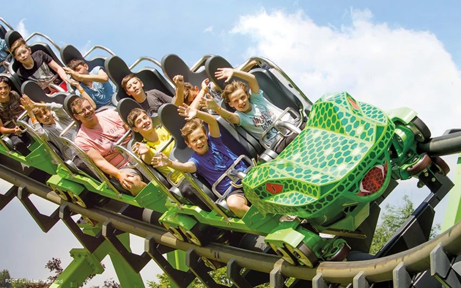 The Speedsnake roller coaster at Fort Fun Abenteuerland.