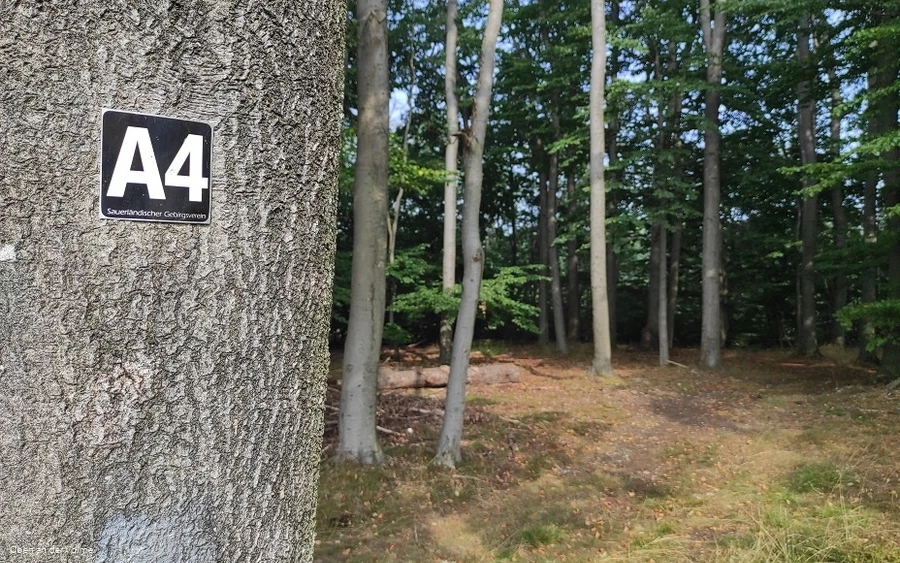 Der dort herführende Wanderweg A4