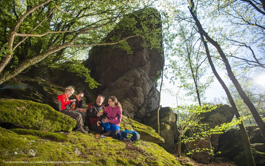 Pause am Rinsleyfelsen Pause am Rinsleyfelsen