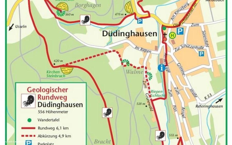 Karte Geologischer Rundweg Karte Geologischer Rundweg