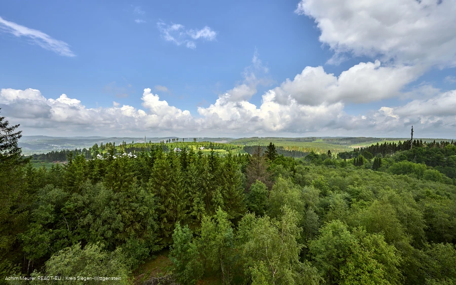 Ausblick vom Gillerturm in Hilchenbach-Lützel Ausblick vom Gillerturm in Hilchenbach-Lützel